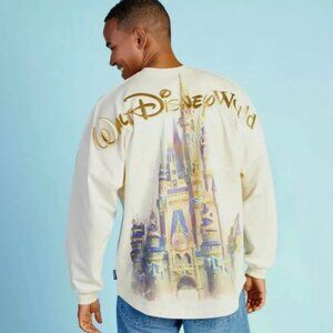 Disney 50th Anniversary Cinderella Castle Spirit Jersey Adult XS Glitter WDW